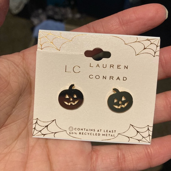 LC Lauren Conrad Gold Pumpkin Earrings - Picture 1 of 1